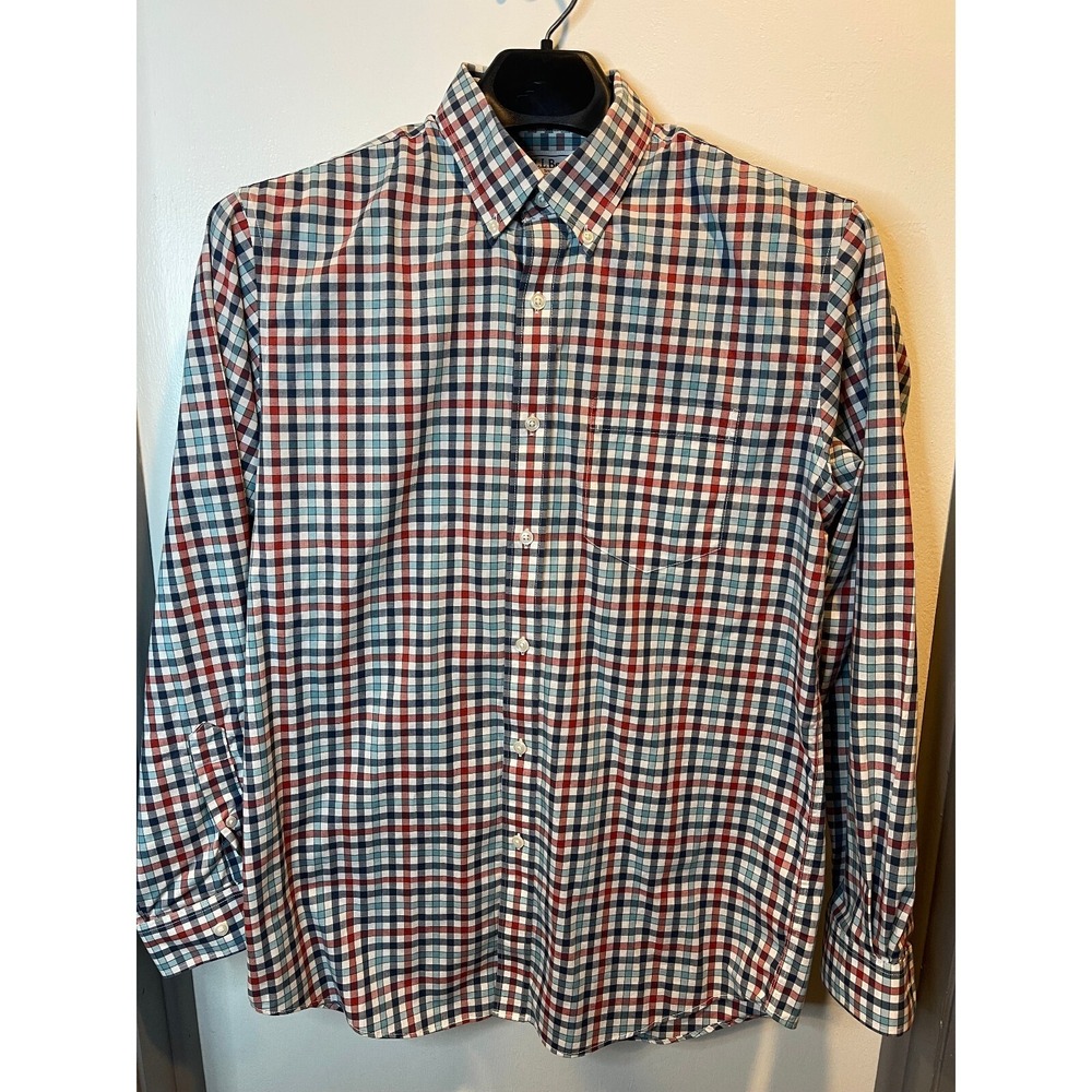 L.L. Bean Mens Button Down Shirt Check Size M RN# 71341